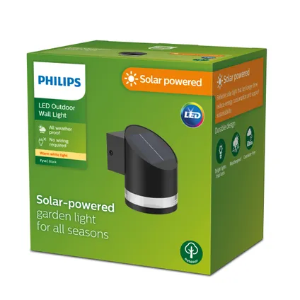 Philips solar wandlamp Fyve SL33 zwart 1 st 2