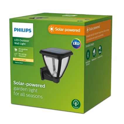 Philips solar wandlamp Vapora SL44 zwart 1 st 2