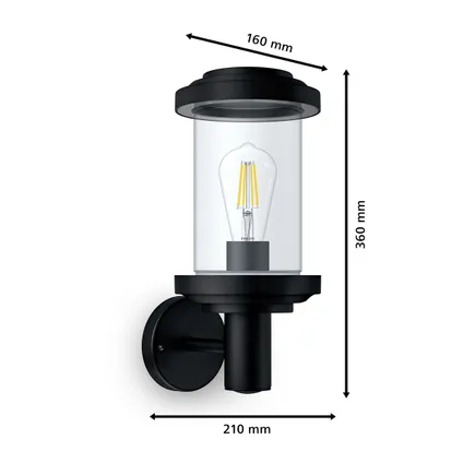 Philips wandlamp Listra G16011 zwart 1 st E27 4