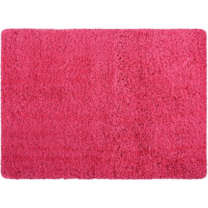 MSV Badkamerkleedje/badmat voor op vloer - fuchsia roze - 50 x 70 cm
