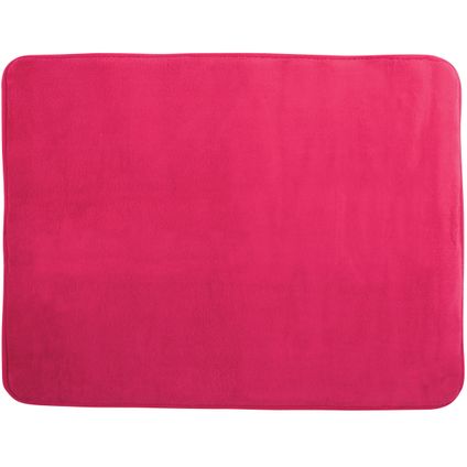 MSV Badkamerkleedje/badmat voor op de vloer - fuchsia roze - 50 x 70 cm