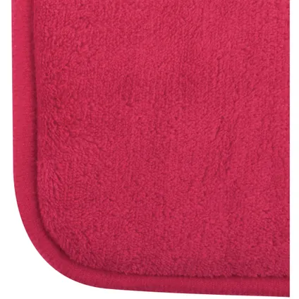 MSV Badkamerkleedje/badmat voor op de vloer - fuchsia roze - 50 x 70 cm 2