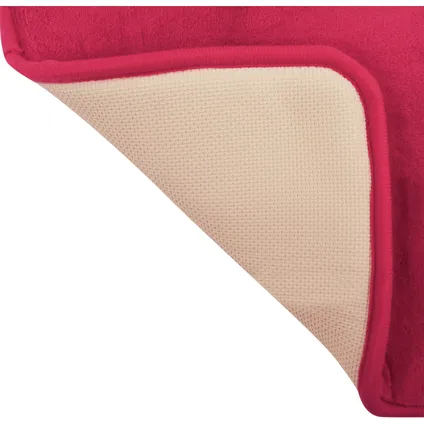 MSV Badkamerkleedje/badmat voor op de vloer - fuchsia roze - 50 x 70 cm 3