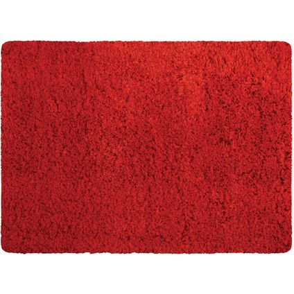 MSV Badkamerkleedje/badmat voor op vloer - rood - 50 x 70 cm