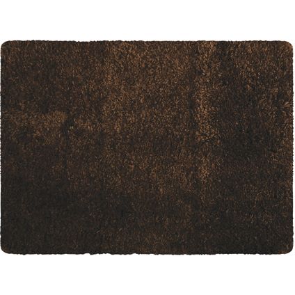 MSV Badkamerkleedje/badmat voor op vloer - bruin - 50 x 70 cm