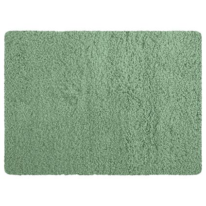 MSV Badkamerkleedje/badmat voor op vloer - groen - 50 x 70 cm