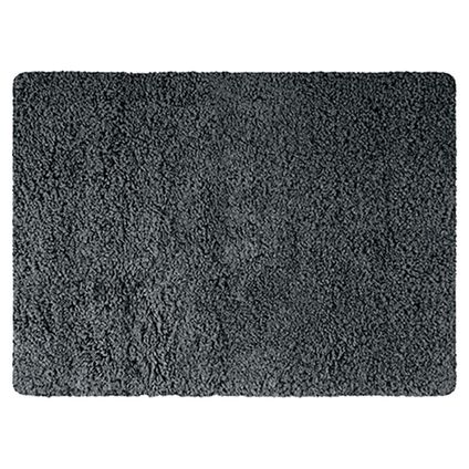 MSV Badkamerkleedje/badmat voor op vloer - donkergrijs - 50 x 70 cm