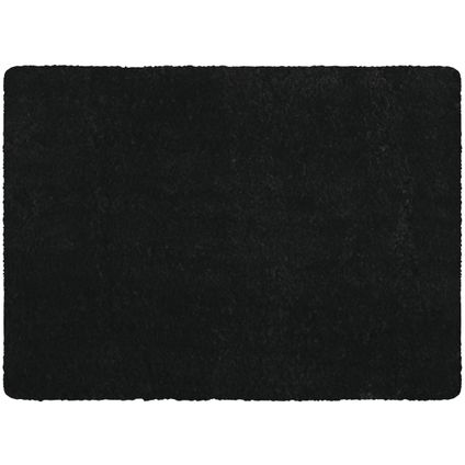 MSV Badkamerkleedje/badmat voor op vloer - zwart - 50 x 70 cm