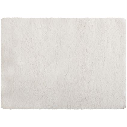 MSV Badkamerkleedje/badmat voor op vloer - wit - 50 x 70 cm