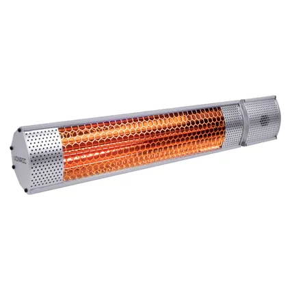 VONROC Heater Marsili 2000W – 2 Warmteniveaus – Zilver – Lowglare element – Met afstandsbediening 2