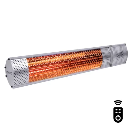 VONROC Heater Marsili 2000W – 2 Warmteniveaus – Zilver – Lowglare element – Met afstandsbediening 5