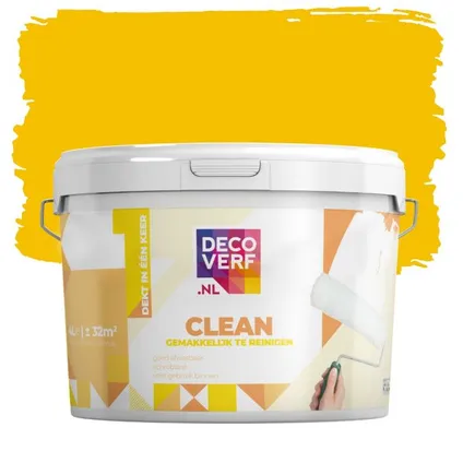 Decoverf clean peinture murale, couleur jaune doré 4L