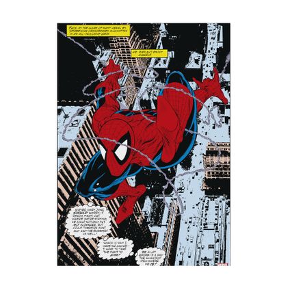 Spiderman Chasing Venom - Canvas - 70x50 cm