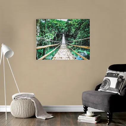 Canvas met MDF frame | Jungle Loopbrug | Grootschalige Wanddecoratie | 75x100 cm 4