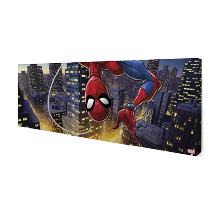 Set de 3 toiles imprimées Spiderman Upside Down 30 x 90cm Multicolore 3