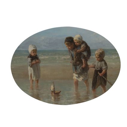 Kinderen der zee - Canvas Ovaal - 50x70 cm