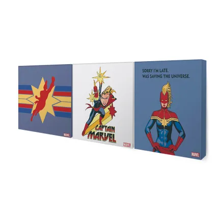 Disney | Marvel Comics | Captain Marvel - Canvas Set van 3 - 30x90 cm 4