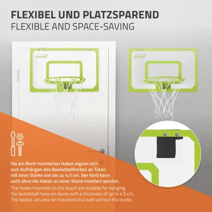 Basketbal Hoepelset met 3 ballen 58x40 cm Groen Nylon en Plastic 3