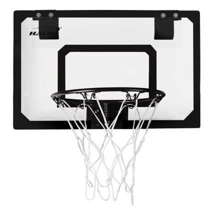 Basketbal Hoepelset met 3 ballen 58x40 cm Zwart Nylon en Plastic