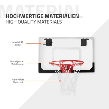 Basketbal Hoepelset met 3 ballen 58x40 cm Wit Nylon en Plastic 5