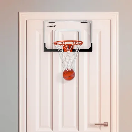 Basketbal Hoepelset met 3 ballen 58x40 cm Wit Nylon en Plastic 7