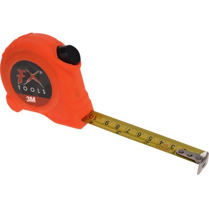 FX Tools Rolmaat - 3 meter - oranje - 23 mm
