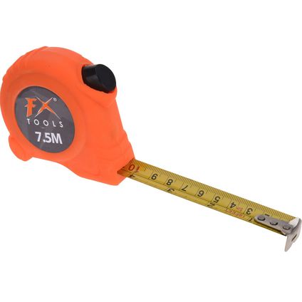 FX Tools Rolmaat - 7,5 meter - 27,5 mm - oranje