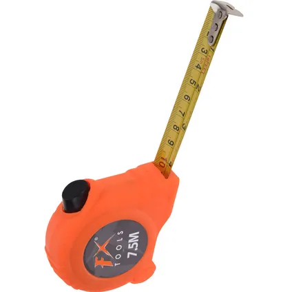 FX Tools Rolmaat - 7,5 meter - 27,5 mm - oranje 2