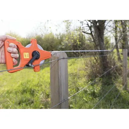 FX Tools Landmeter - oranje - meetlint met rolhendel - 30 meter 2