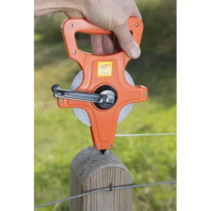 FX Tools Landmeter - oranje - meetlint met rolhendel - 30 meter 4