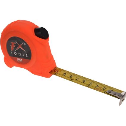 FX Tools Rolmaat - 5 meter - 25 mm - oranje