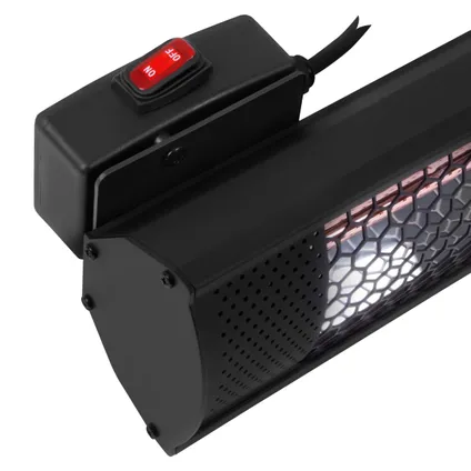 VONROC Heater Marsili Compact – 2000W – Zwart – Voor muur of plafond – Lowglare element 5