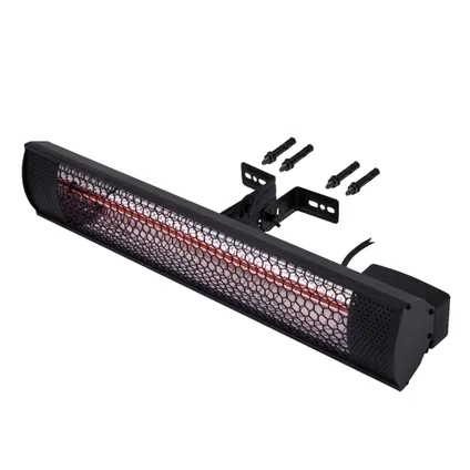 VONROC Heater Marsili Compact – 2000W – Zwart – Voor muur of plafond – Lowglare element 6