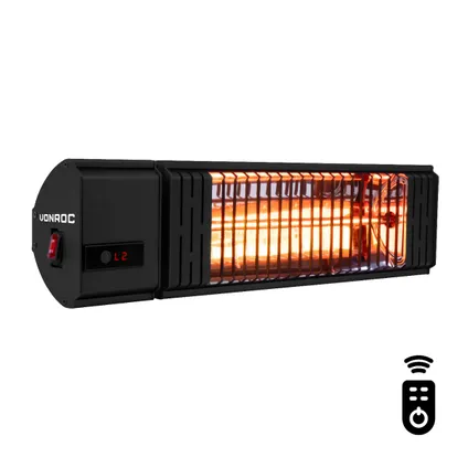 VONROC Heater Volsini - Professioneel – 2000W – Met Afstandsbediening, timer, instelbare warmtes 2