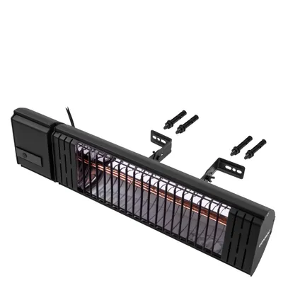 Chauffage de terrasse 2000W - Professionnel - Avec télécommande, minuterie, réglage de la chaleur et écran LCD - Vo 5