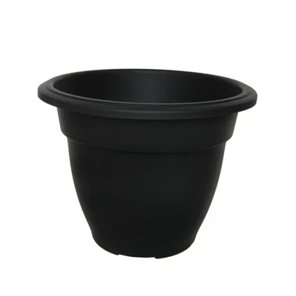 Whitefurze Plantenbak - zwart - kunststof - D20 x H16 cm