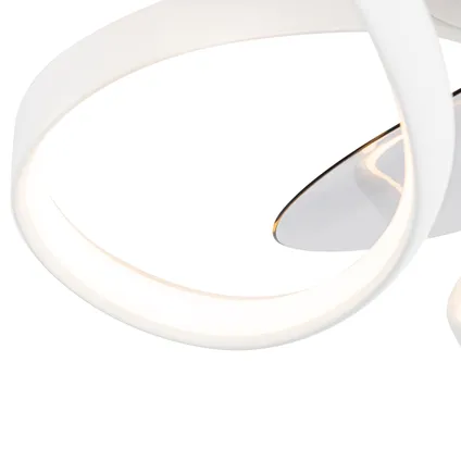 QAZQA Plafondventilator wit incl. LED met afstandsbediening - Mandy 2