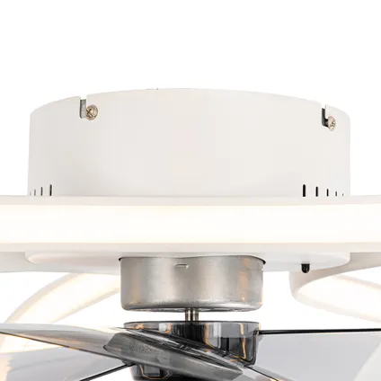 QAZQA Plafondventilator wit incl. LED met afstandsbediening - Mandy 6