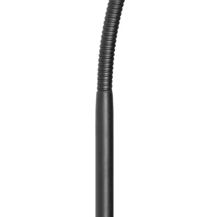 QAZQA Wandventilator zwart incl. LED 2700K - Dores 5