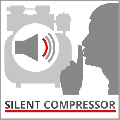 Compresseur silencieux Einhell sans huile TE-AC Silent - 550W - 6L- 8 bar 14