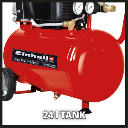 Einhell compressor met olie TE-AC 230/24/8 - 1500W - 24L - 2PK 4