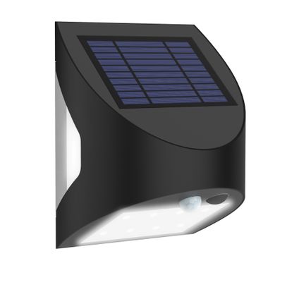 Xanlite solar wandlamp klein zwart met sensor