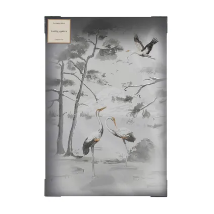 Laura Ashley Canvas met geborduurde details en metallic accenten | Animala Kraanvogels | 80x60 cm 5