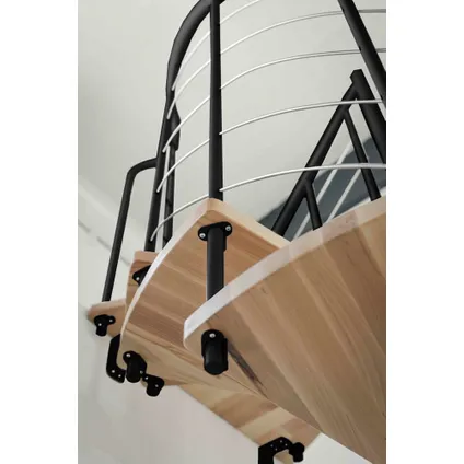 Escalier colimaçon VENEZIA-S - Diamètre 100 cm - Acier noir 2