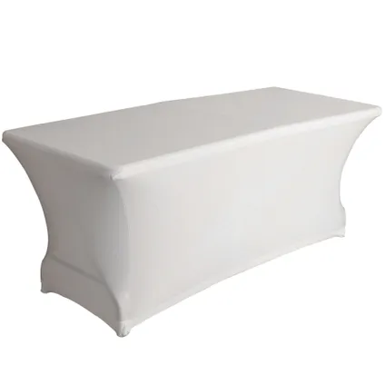 Perel Hoes voor tafel, wit, rechthoekig, 180x75x74cm, Rechthoekig, Polyester