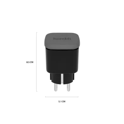 Hombli slimme stekker Smart Socket 230V waterdicht zwart 8