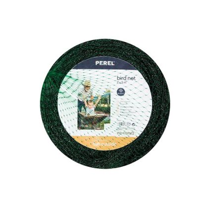 Perel Filet anti-oiseaux, polyester, maillage 2 cm², 2 x 5 m, vert