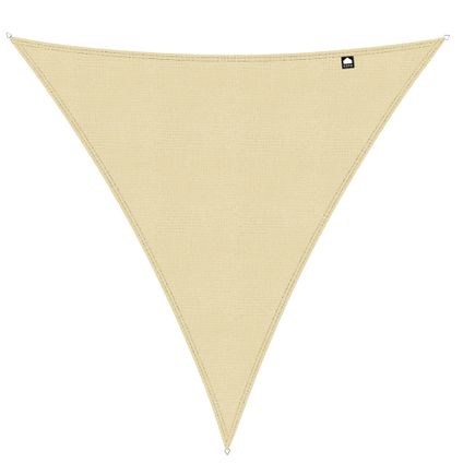 Triangle de toile d'ombrage Kopu® 3 m - 280 grammes Perméable à l'eau - Crème