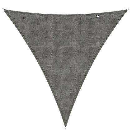 Triangle de toile d'ombrage Kopu® 3,6 m - 280 grammes Perméable à l'eau - Gris
