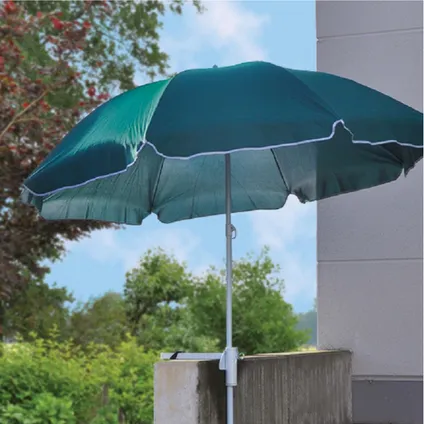 Parasolhouder - voor balkon - wit - metaal - 3,8 cm 2